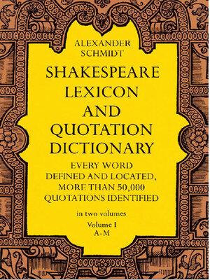 cover image of Shakespeare Lexicon and Quotation Dictionary